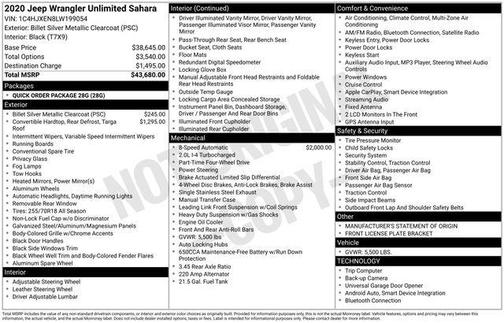 2020 Jeep Wrangler Unlimited Sahara