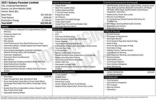 2021 Subaru Forester Limited
