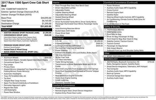 Copperhead Pearlcoat 2017 RAM 1500 Sport