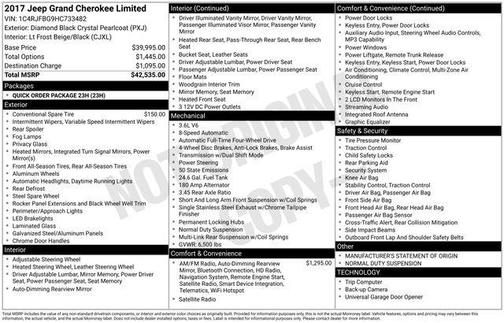 2017 Jeep Grand Cherokee Limited