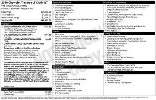 2020 Chevrolet Traverse LT Cloth