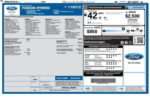 2018 Ford Fusion Hybrid SE