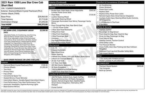 2021 RAM 1500 Big Horn