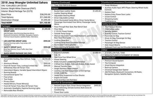 2018 Jeep Wrangler Unlimited Sahara