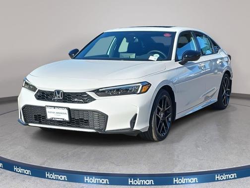 Platinum White Pearl 2026 Honda Civic Hybrid Sport