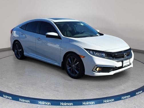 Platinum White Pearl 2020 Honda Civic EX-L