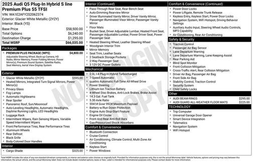 2025 Audi Q5 55 S line Premium Plus