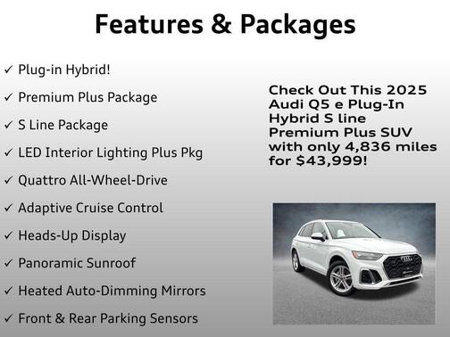 Glacier White Metallic 2025 Audi Q5 55 S line Premium Plus