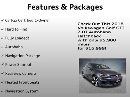 Dark Iron Blue Metallic 2018 Volkswagen Golf GTI 2.0T S 4-Door