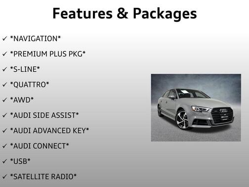 2020 Audi A3 2.0T S line Premium Plus