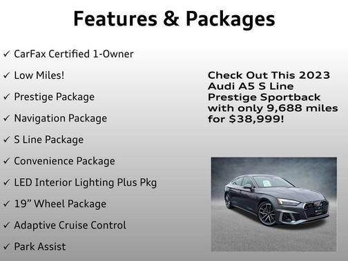 Daytona Gray Pearl Effect 2023 Audi A5 Sportback 45 S Line Prestige
