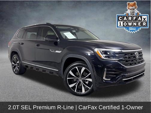Deep Black Pearl 2025 Volkswagen Atlas 2.0T SEL Premium R-Line 4MOTION