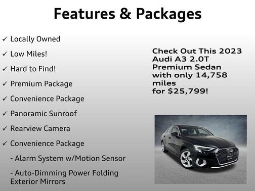 Mythos Black Metallic 2023 Audi A3 Premium