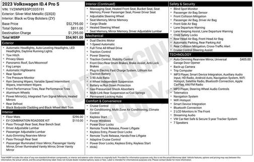 Silver Mist Metallic 2023 Volkswagen ID.4 Pro S