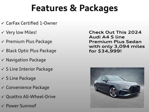 Daytona Gray Pearl Effect 2024 Audi A4 45 S line Premium Plus