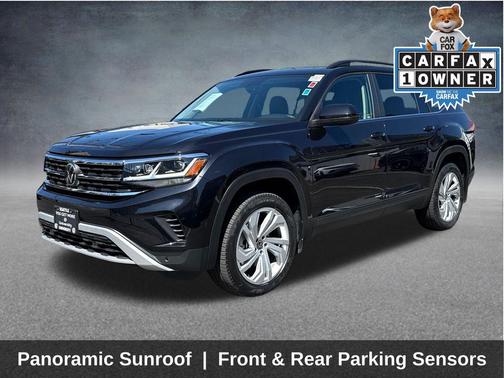 Deep Black Pearl 2023 Volkswagen Atlas 2.0T SE w/Technology 4MOTION