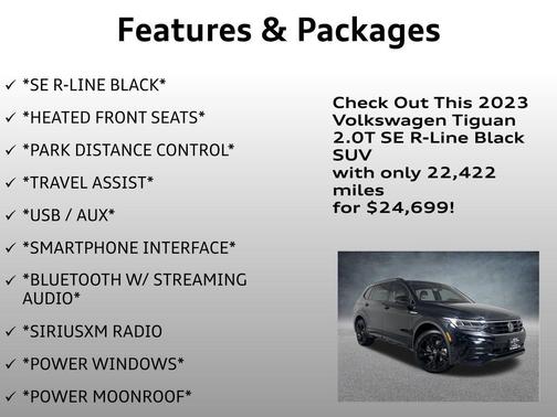 2023 Volkswagen Tiguan 2.0T SE R-Line Black