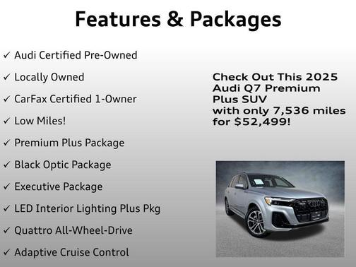 Satellite Silver Metallic 2025 Audi Q7 45 Premium Plus