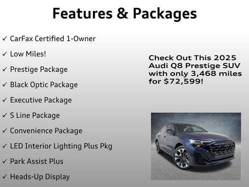 Waitomo Blue Metallic 2025 Audi Q8 55 Prestige