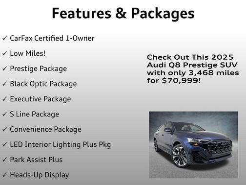 Waitomo Blue Metallic 2025 Audi Q8 55 Prestige