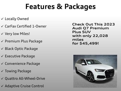 Glacier White Metallic 2023 Audi Q7 55 Premium Plus