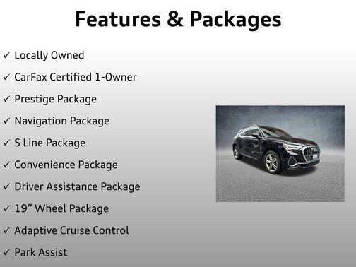 Mythos Black Metallic 2020 Audi Q3 45 S line Prestige