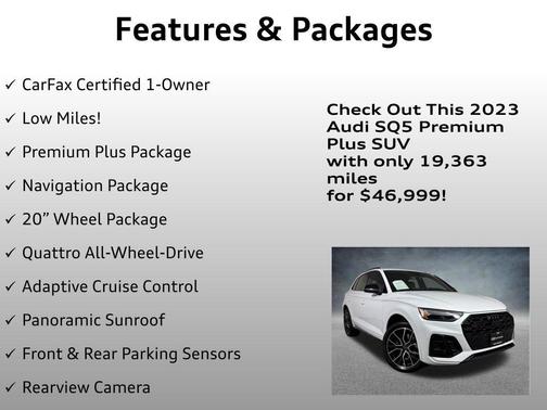 Glacier White Metallic 2023 Audi SQ5 3.0T Premium Plus