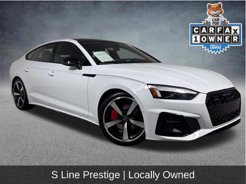 Glacier White Metallic 2023 Audi A5 Sportback 45 S Line Prestige