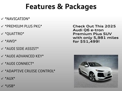 2025 Audi Q6 e-tron Premium Plus