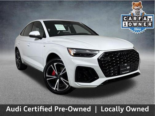 Glacier White Metallic 2025 Audi Q5 45 S line Premium Plus