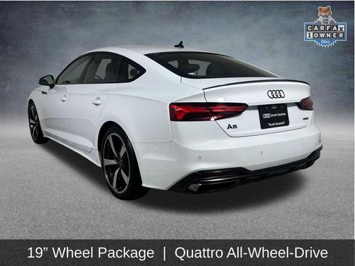 Glacier White Metallic 2023 Audi A5 Sportback 45 S Line Premium Plus
