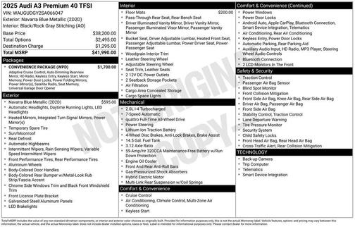 2025 Audi A3 Premium