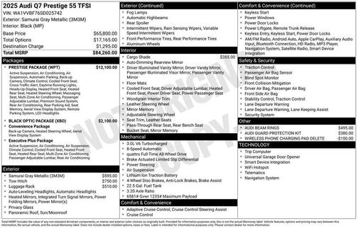 2025 Audi Q7 55 Prestige