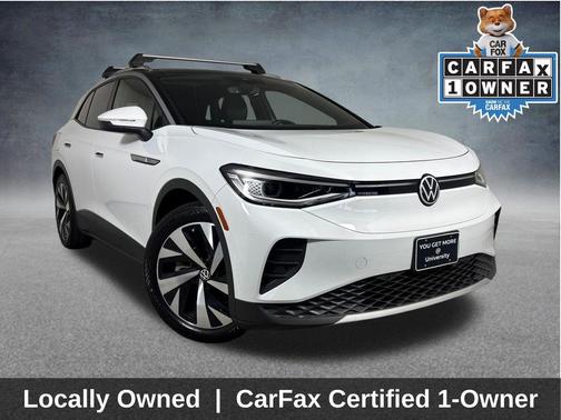 Glacier White Metallic/Black Roof 2021 Volkswagen ID.4 Pro S