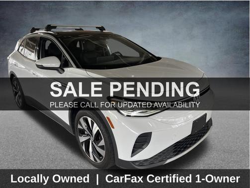 Glacier White Metallic/Black Roof 2021 Volkswagen ID.4 Pro S