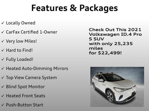 Glacier White Metallic/Black Roof 2021 Volkswagen ID.4 Pro S