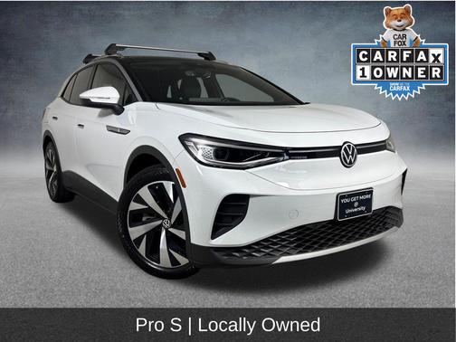 Glacier White Metallic/Black Roof 2021 Volkswagen ID.4 Pro S