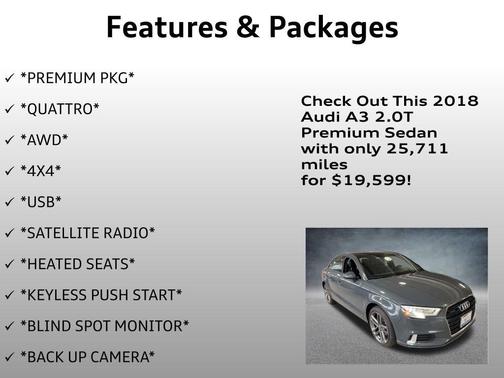 2018 Audi A3 2.0T Premium