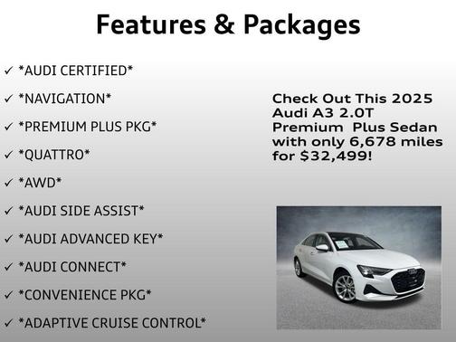 2025 Audi A3 Premium