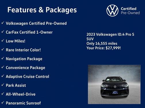 Deep Black Pearl 2023 Volkswagen ID.4 Pro S