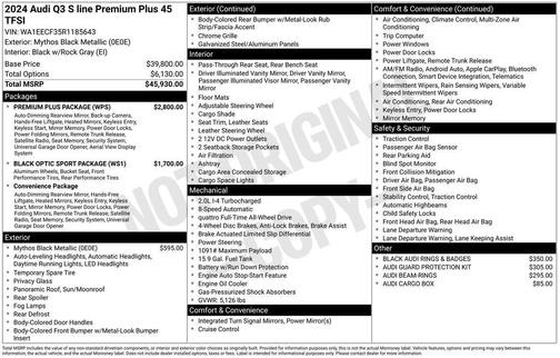 2024 Audi Q3 45 S line Premium Plus