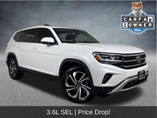 Opal White Pearl 2023 Volkswagen Atlas 3.6L SEL