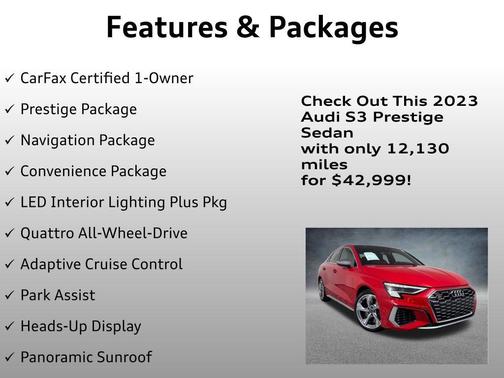 Tango Red Metallic 2023 Audi S3 2.0T Prestige