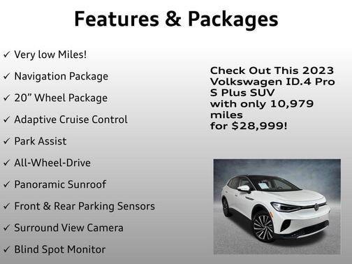 Opal White w/Black Roof 2023 Volkswagen ID.4 Pro S Plus