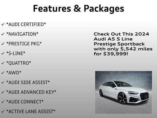 2024 Audi A5 Sportback 45 S Line Prestige