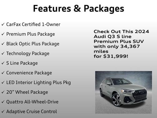 Chronos Gray Metallic 2024 Audi Q3 45 S line Premium Plus