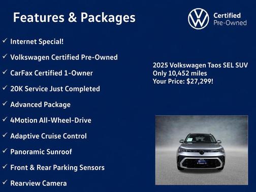 Pyrite Silver Metallic 2025 Volkswagen Taos 1.5T SEL