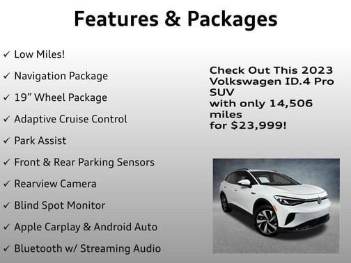Pure White 2023 Volkswagen ID.4 Pro