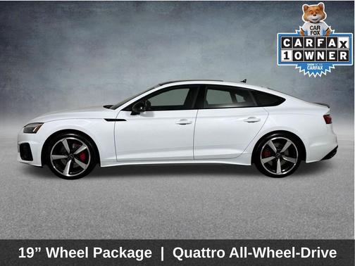Glacier White Metallic 2023 Audi A5 Sportback 45 S Line Premium Plus