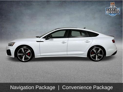 Glacier White Metallic 2023 Audi A5 Sportback 45 S Line Premium Plus